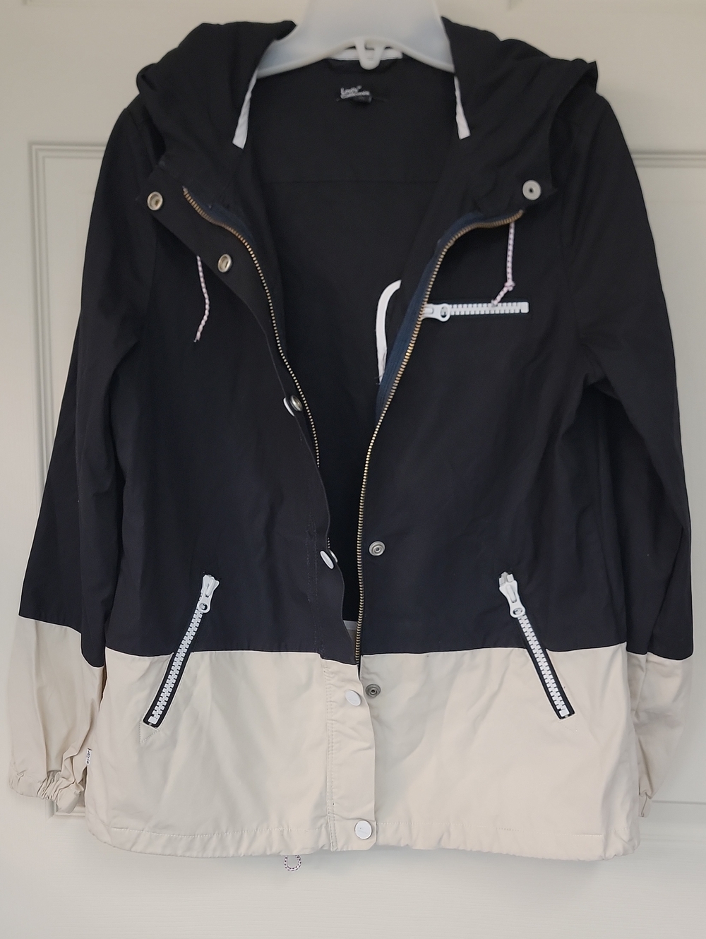 Levi's Two-Tone Hooded Utility Jacket - Black & Cream